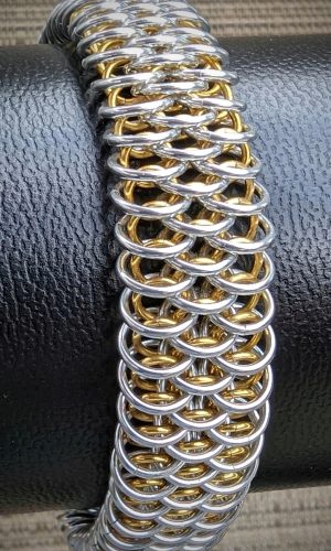 Silver and Gold Dragonscale Bracelet