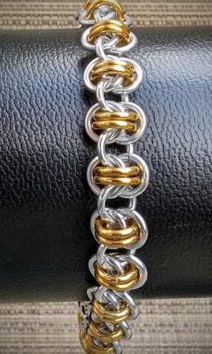 Gold and Silver Barrel Bracelet