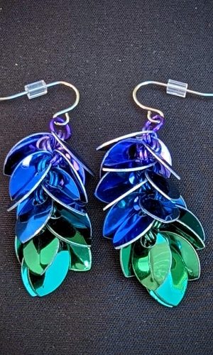 Galaxy Shaggy Scale Earrings